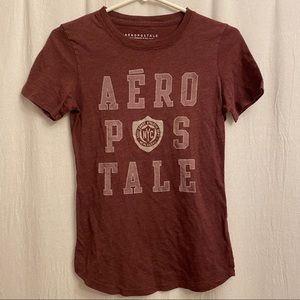 Maroon Aeropostale t shirt
